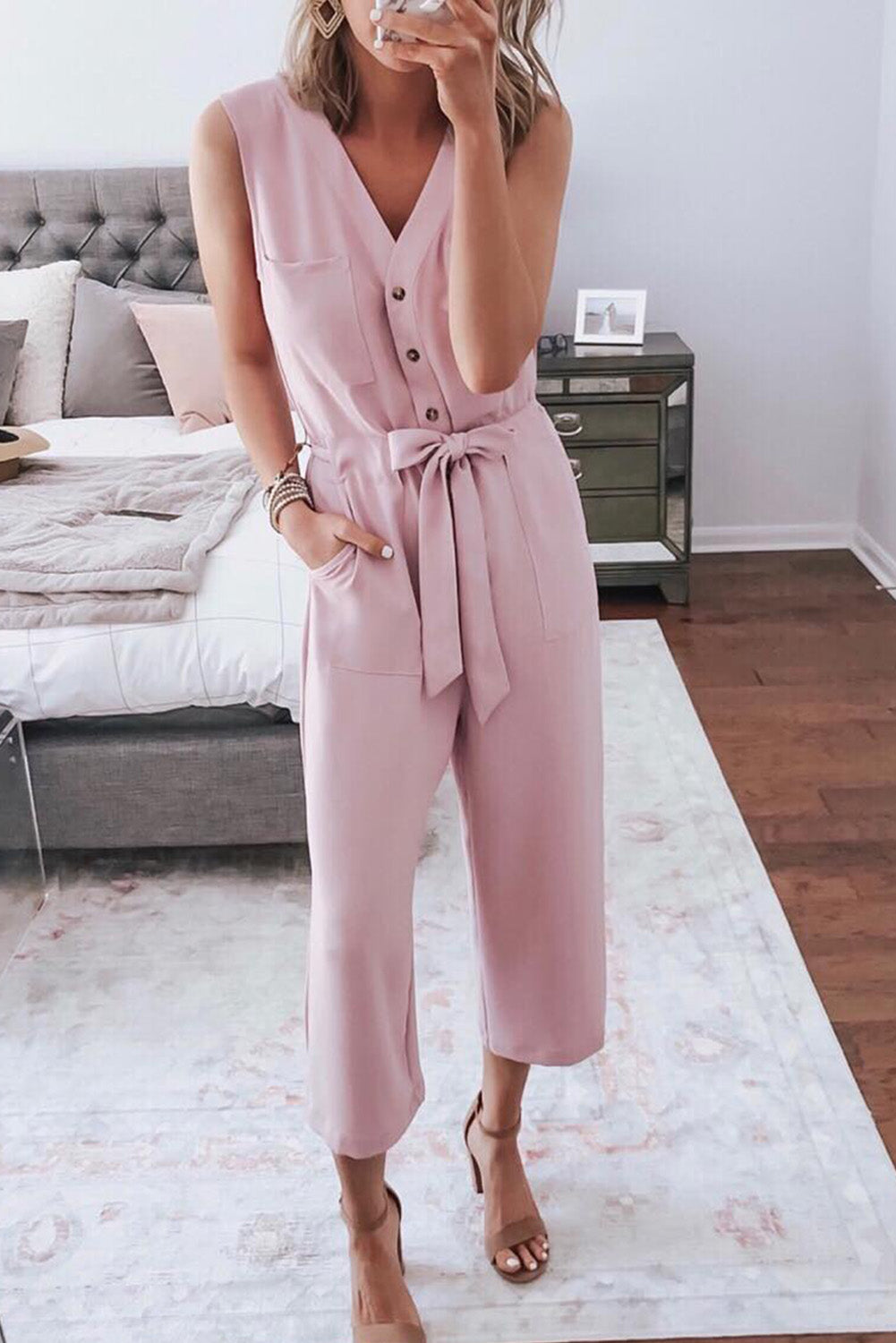 Sleeveless Cropped Jumpsuit