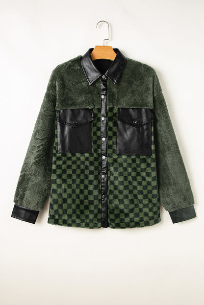 Fleece Checkerboard Jacket