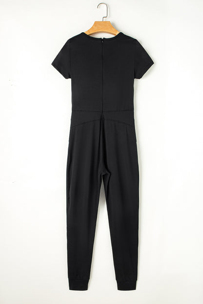 Short Sleeve Jogger Jumpsuit