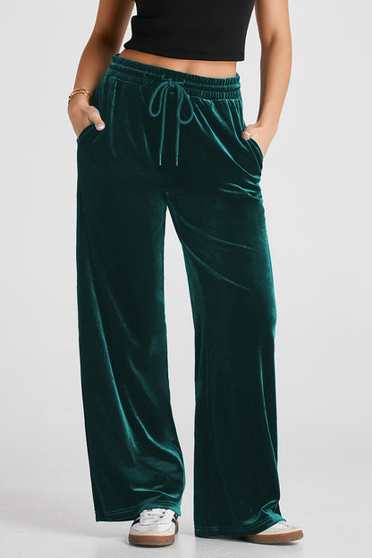 Drawstring Wide Leg Pants