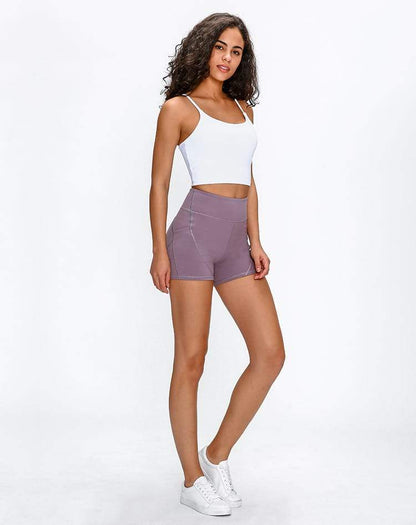 Anti-sweat High-Waisted Soft Cotton Yoga Shorts