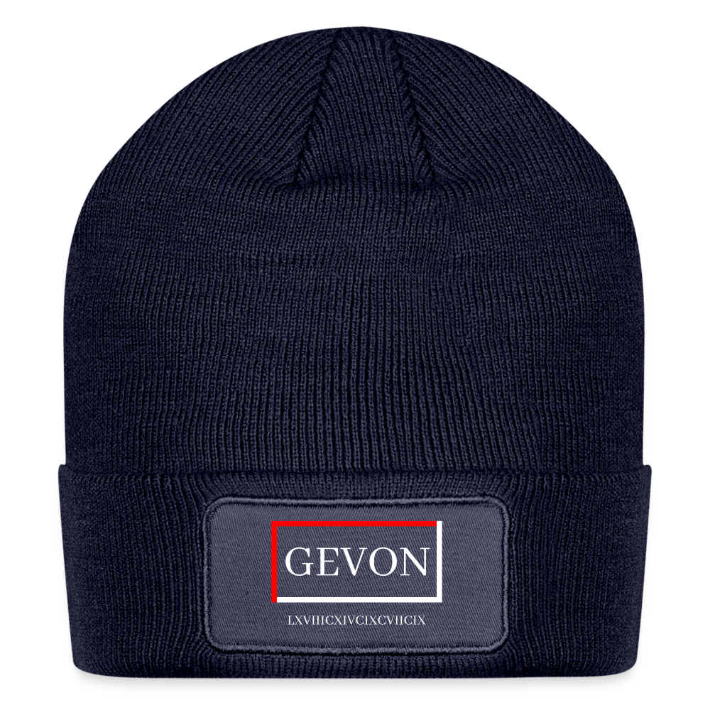 Gevon Patch Beanie - navy